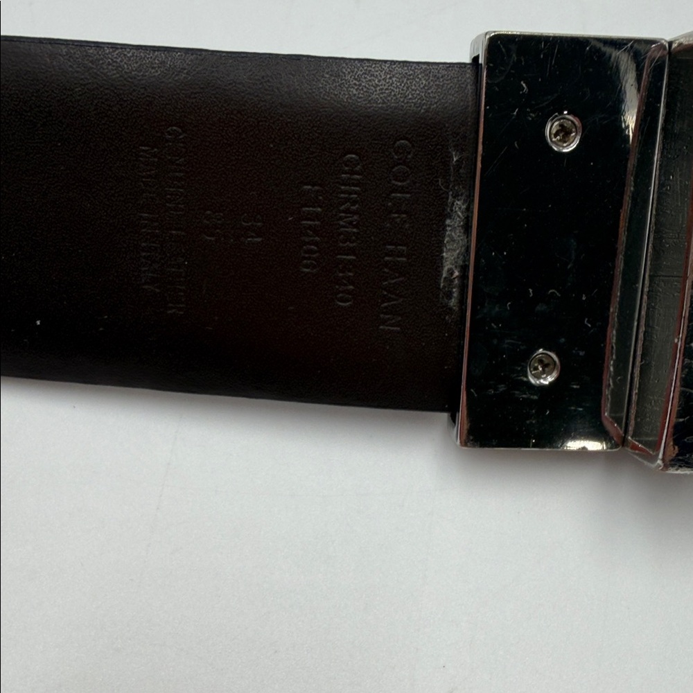Cole Haan Reversible Men's Classic Brown Leather Belt - Picture 5 of 8
